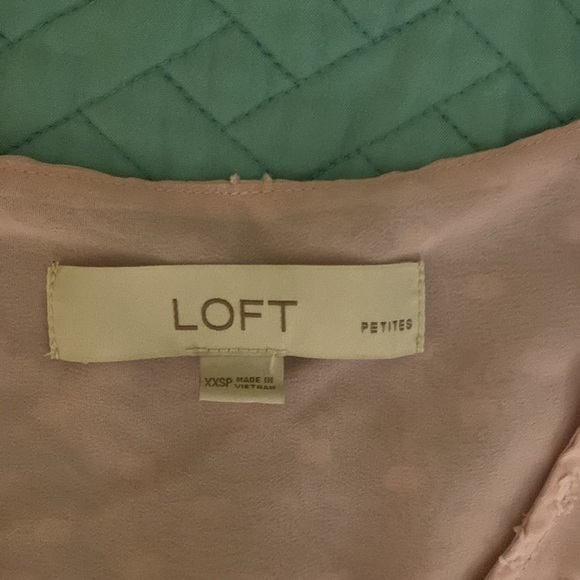 Loft XXSP pink dotted Swiss top - Picture 3 of 5